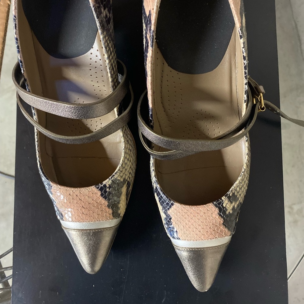 Anyi’LU Italian snakeskin leather heels